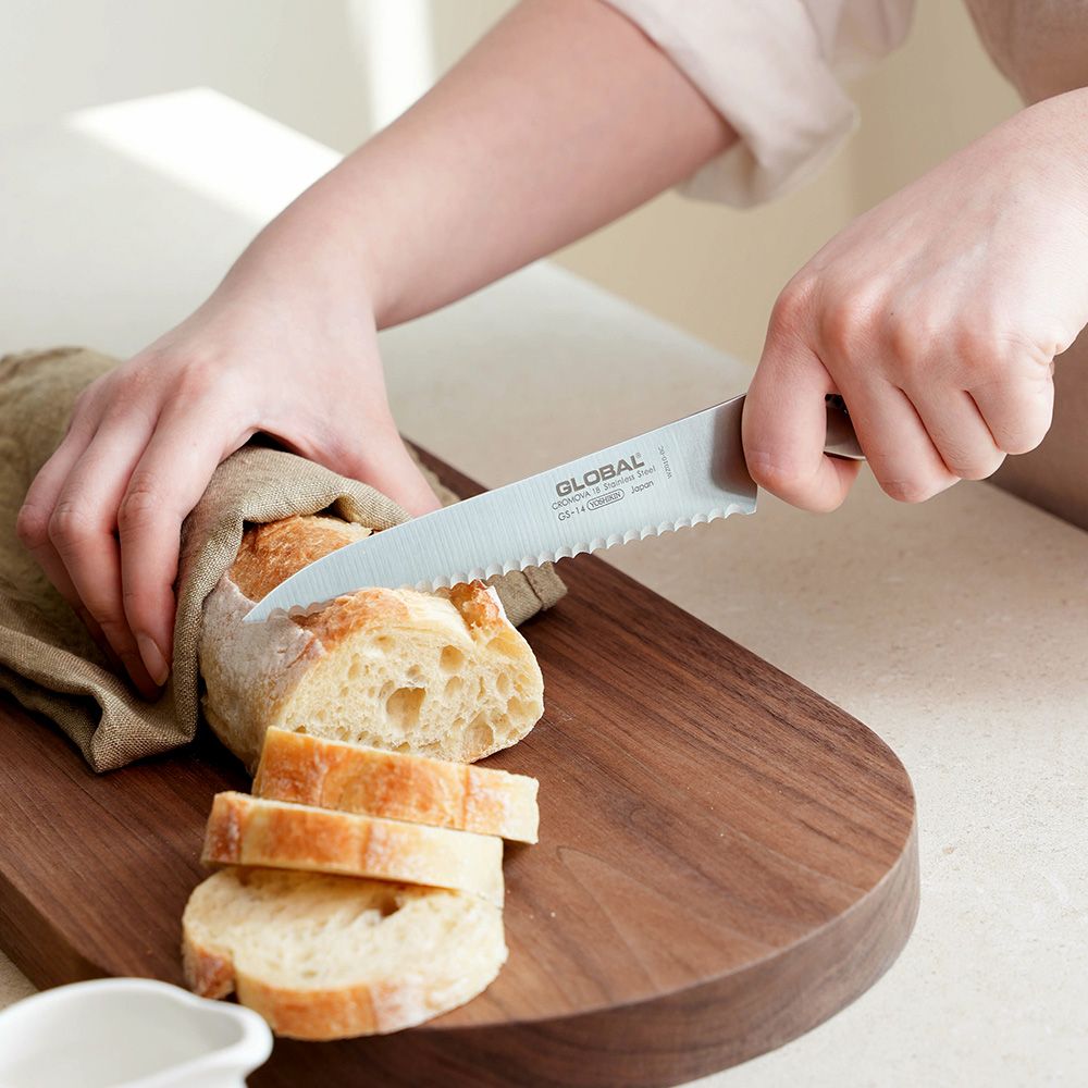 글로벌나이프 GS-14 유틸리티 스캘럽나이프 15cm / 빵칼 토마토 김밥칼