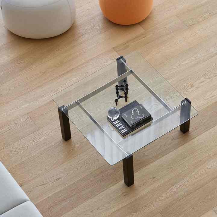 Join Glass ローテーブル Square［2色］