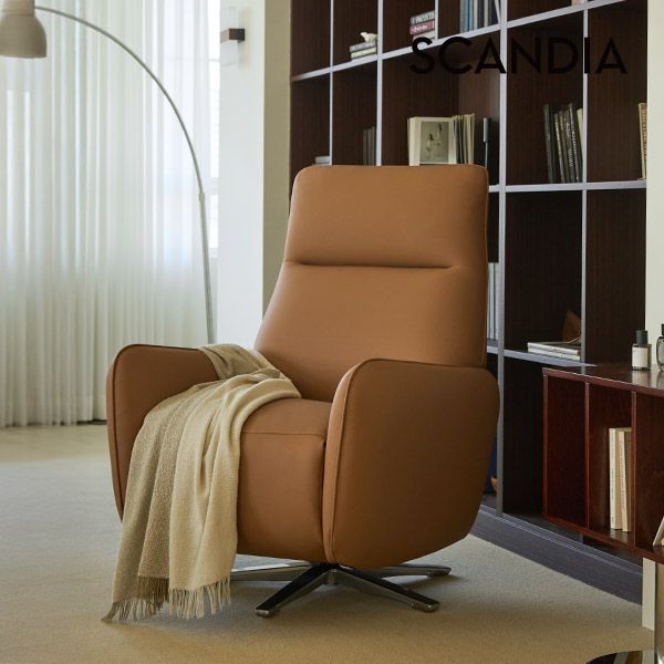 스칸디아 최종가 36.9만 / 베를린 듀얼 USB 1인용 전동 리클라이너 가죽 소파 