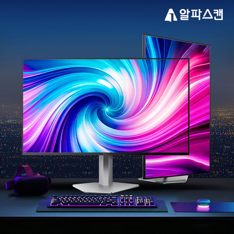 알파스캔 AGON 276QKD QHD OLED 480 프리싱크 지싱크호환 HDR AI 게이밍 모니터