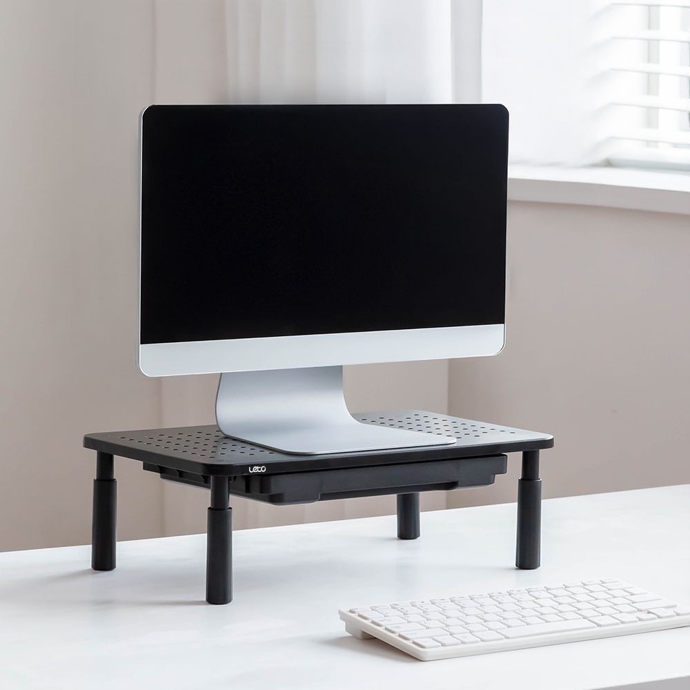 레토 서랍형 높이조절 모니터 받침대 거치대 스탠드 LMS-A07D 
