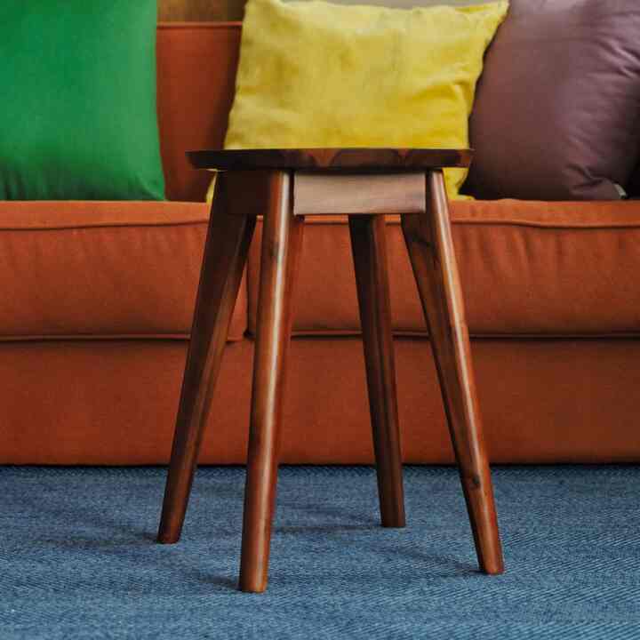 Aiden チーク ラウンドスツール