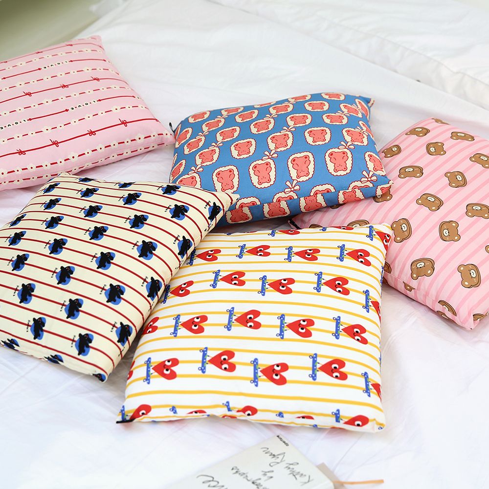 쿠션마켓 와쿠와쿠 귀여운 캐릭터 동물 애니멀 방석커버 7size, 5type