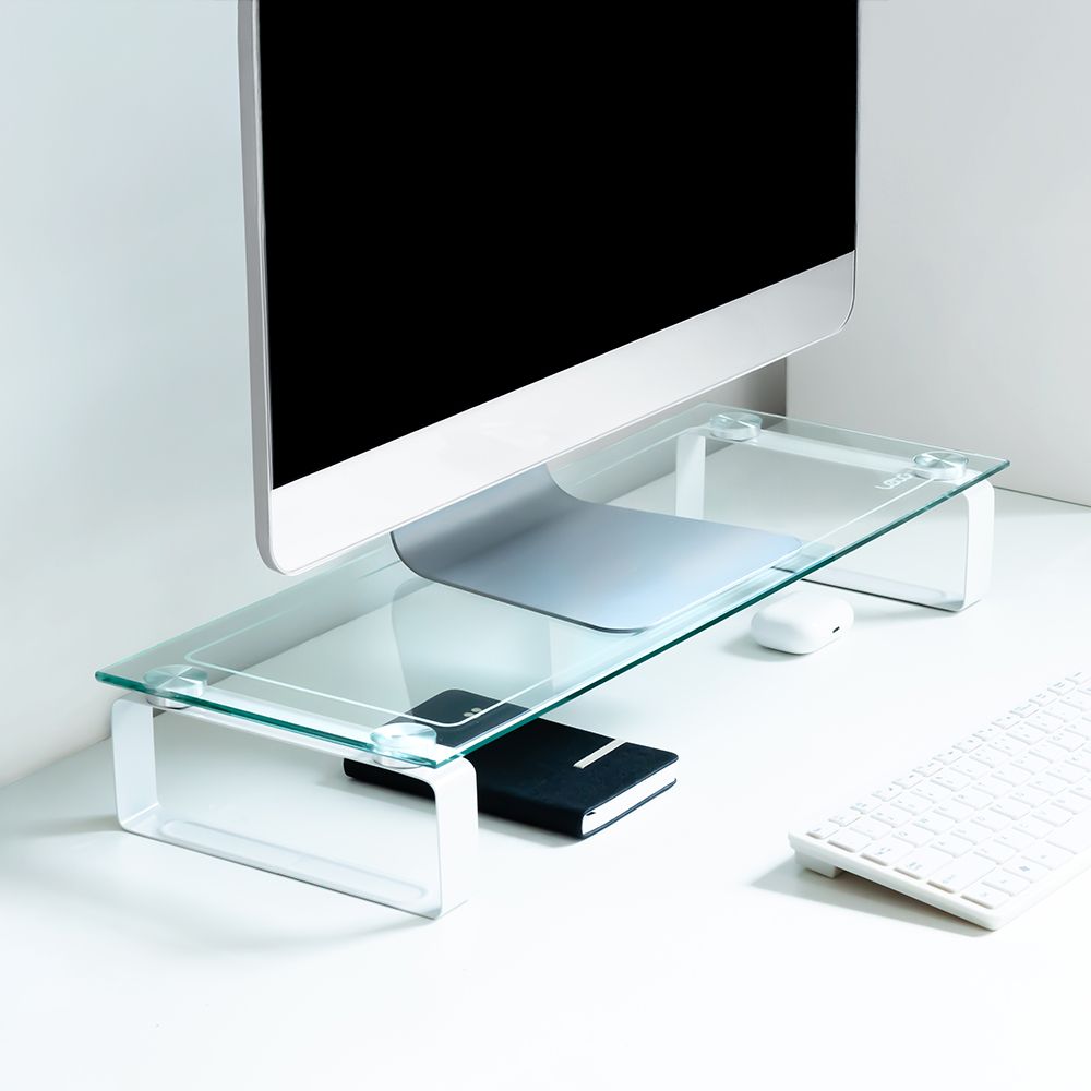 [레토][오늘출발][신상품]레토 프리미엄 고강도 강화유리 모니터 받침대 (55218cm) LMS-G01