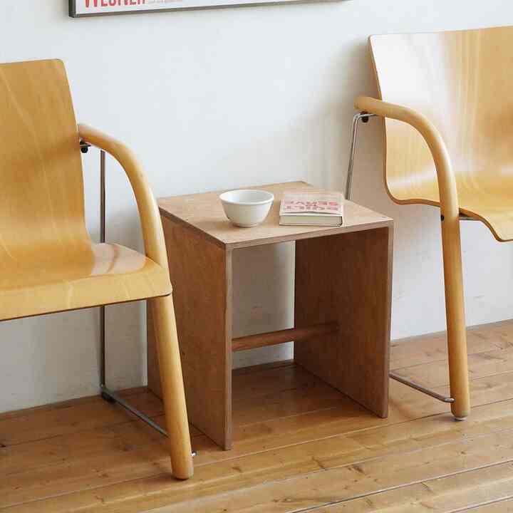 白樺 AB スツール・サイドテーブル［2色］