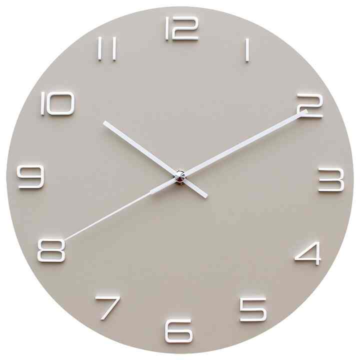 ライン 静音 壁がけ時計 290g［9色］