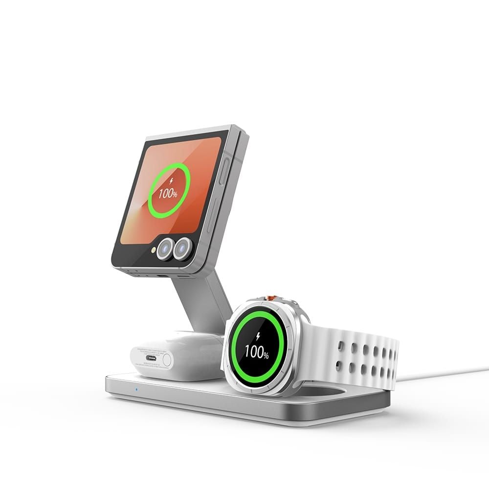 파우트 3in1 맥세이프 무선충전기 갤럭시워치7 갤럭시 폴드 z플립 호환 HANDS7(S)