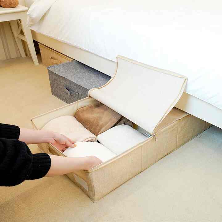 ベッド下収納 布団収納ボックス／パントリー整理ケース［2色・2サイズ］