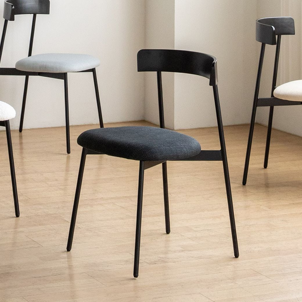 ミッドセンチュリー ラタン チェア 2脚セット ブラウン シルバー