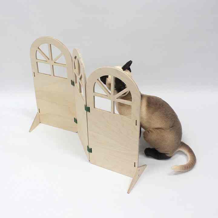 ペット用 天然木ミニ3段パーティション