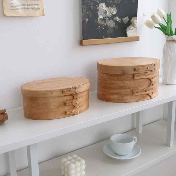楕円形 ウッド シェーカーボックス［2サイズ］