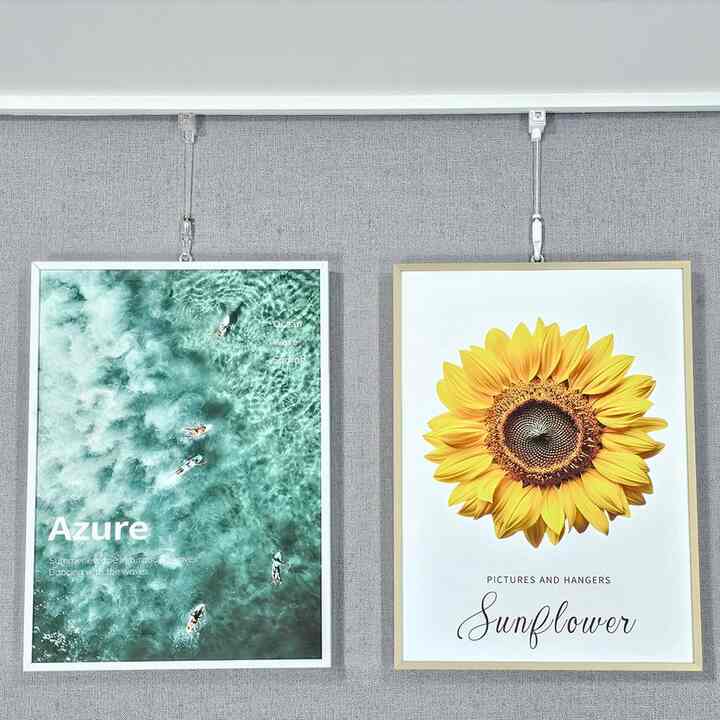 穴あけ不要 額縁用ワイヤーフック 天井モールディング用［2色］