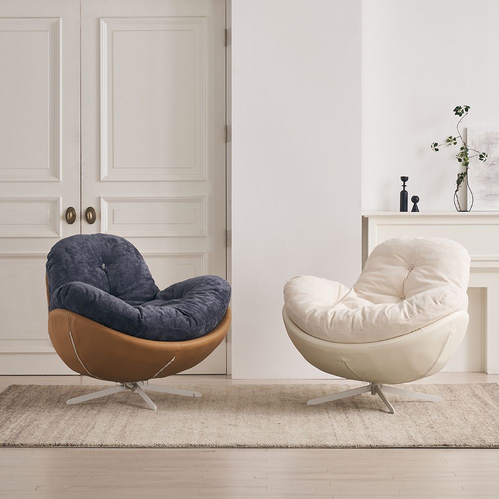 일마레하우스 휴 1인용 패브릭 안락 수유 의자 360도 회전 1인용 쇼파 