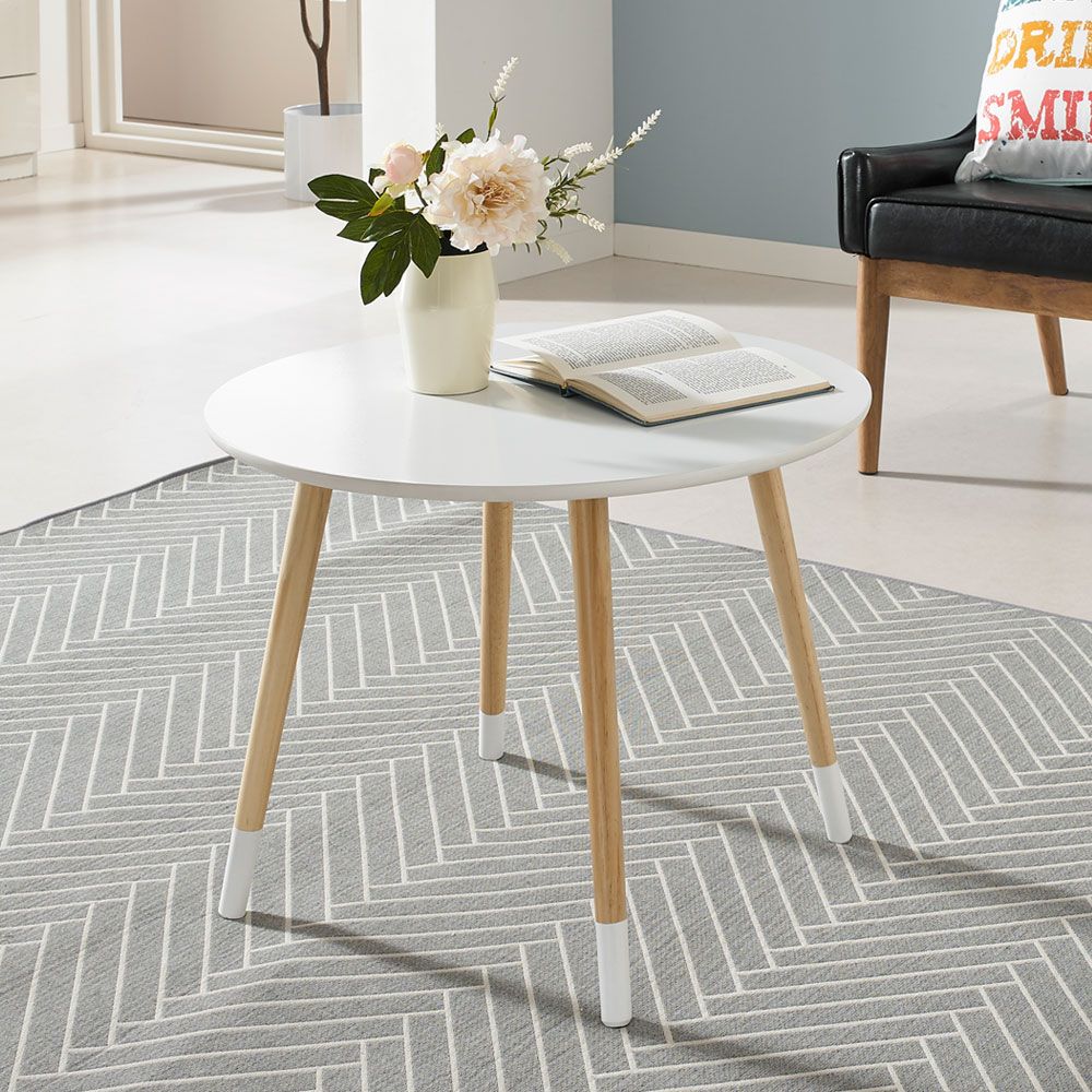 [오늘출발][신상품]키모 화이트 원형 테이블