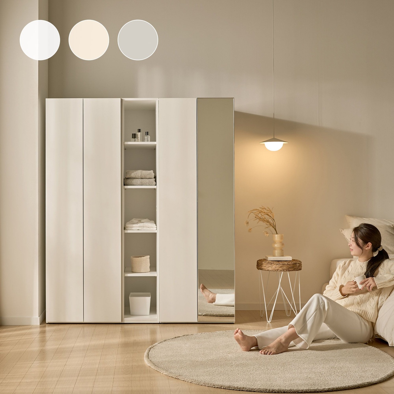 수납장 > 메르 300/400/600 E0 터치 틈새수납장 (오픈형/도어형/거울형) 3colors | 오늘의집 쇼핑