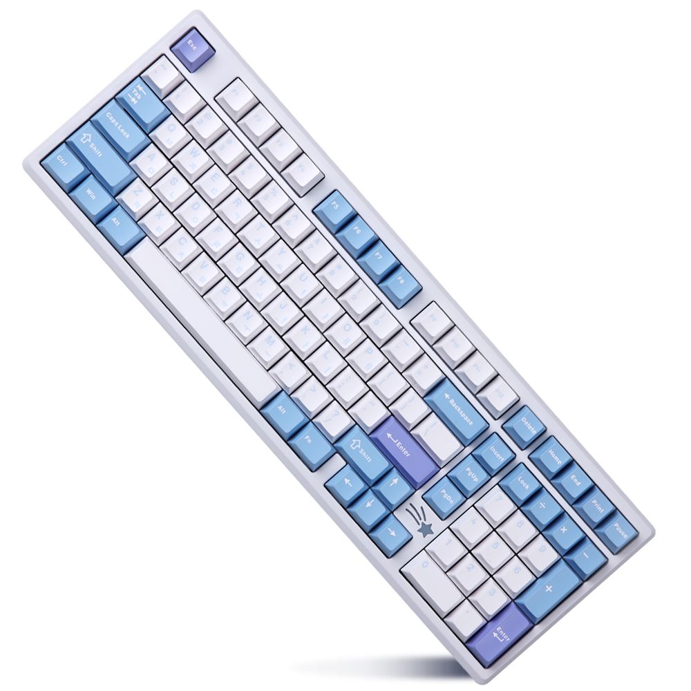 지클릭커 스텔라 100SE 풀알루미늄 화이트 한글판 QMK 유무선 커스텀 기계식키보드