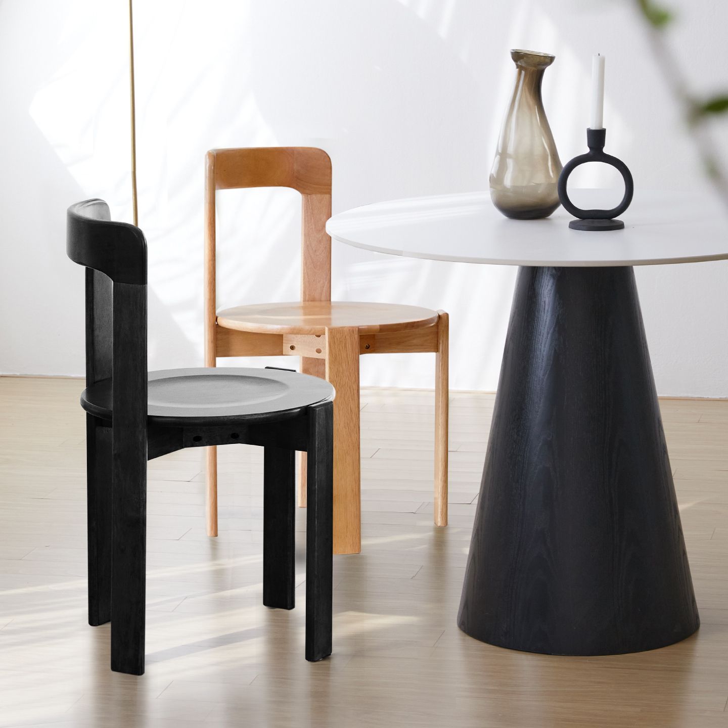 베스트리빙 오르 고무나무 원목 인테리어 카페 의자 4colors 