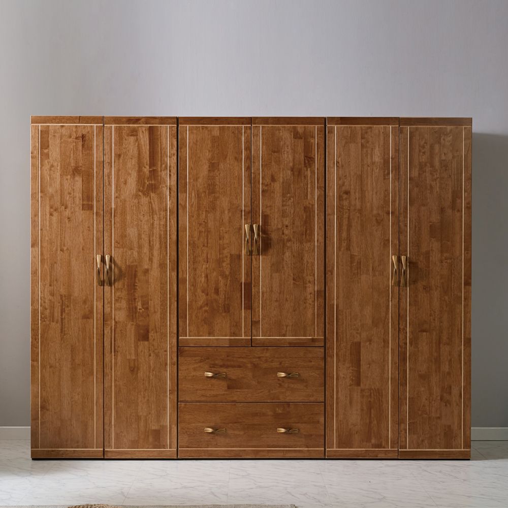 [신상품] 보니파시오 댄디 고무나무(무절)원목 2400 장롱세트 BRF-9702