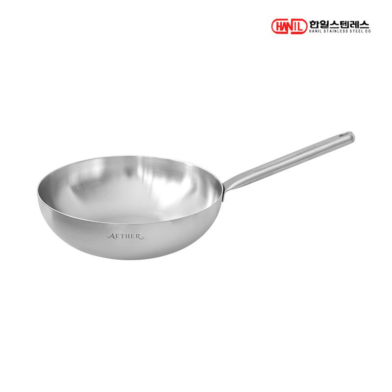 한일스텐레스 에테르 무연마제 IH 인덕션 통5중 304 스텐 궁중팬 28cm