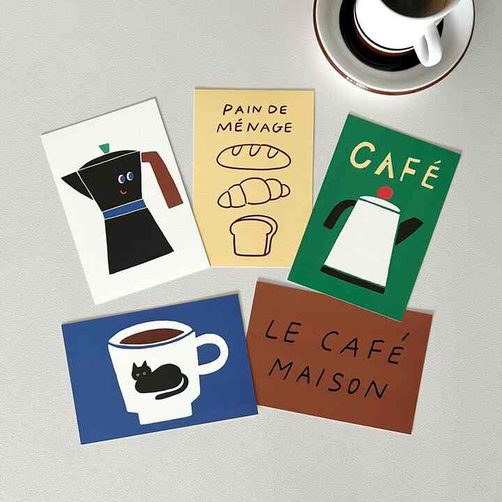 ホームカフェ ポストカード 5種セット