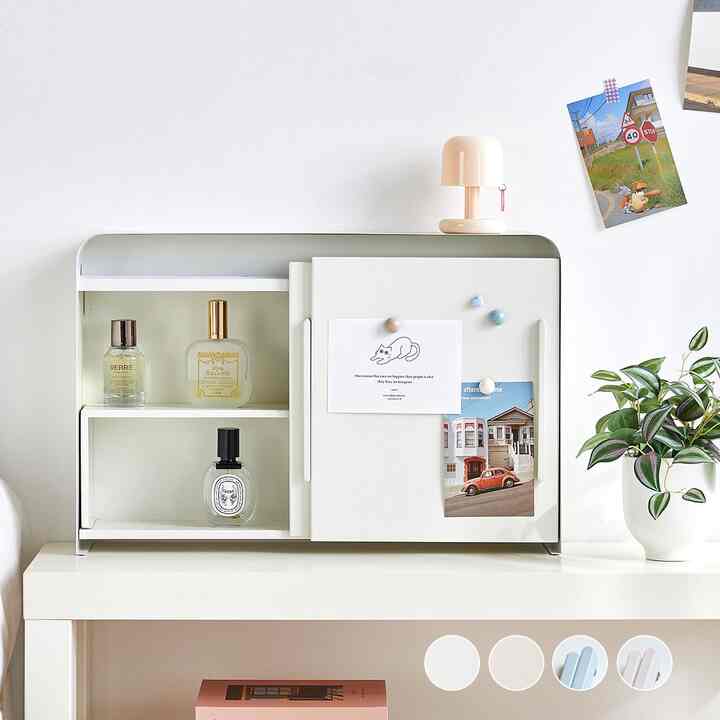 スチール製 スリム収納ケース［2色・2サイズ］