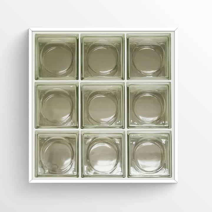 ポスター フレーム付き Glass Block 42x42cm［8色］