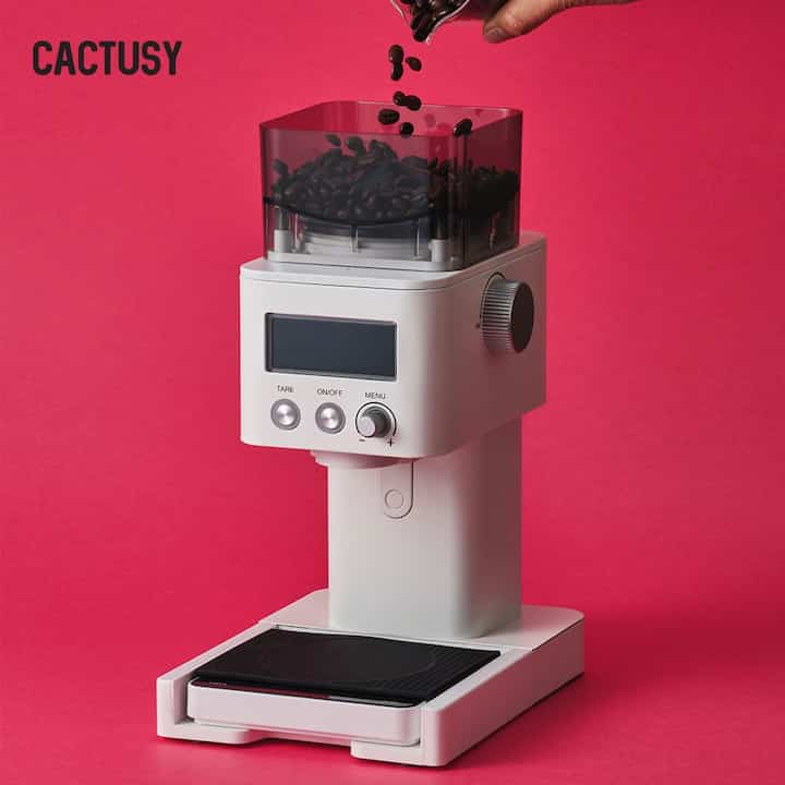 電動 デジタル スケール コーヒーグラインダー CY-CG3151WH