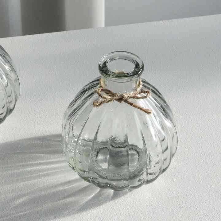 ミニ パンプキン ガラス フラワーベース