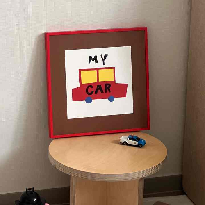 My Car 正方形 フレーム付きポスター［3色］