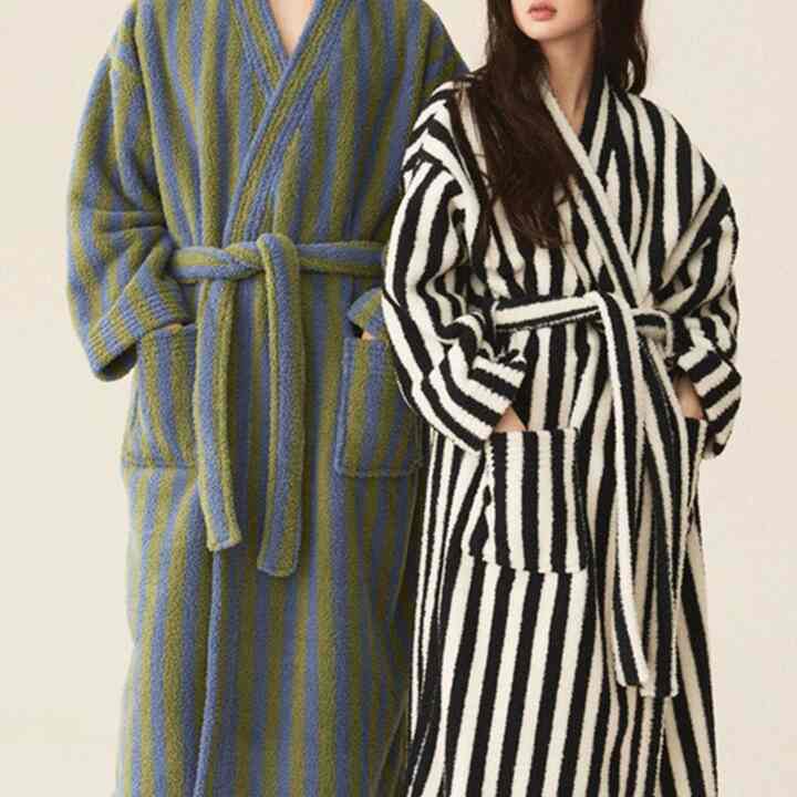 Soft Terry Stripe Robe