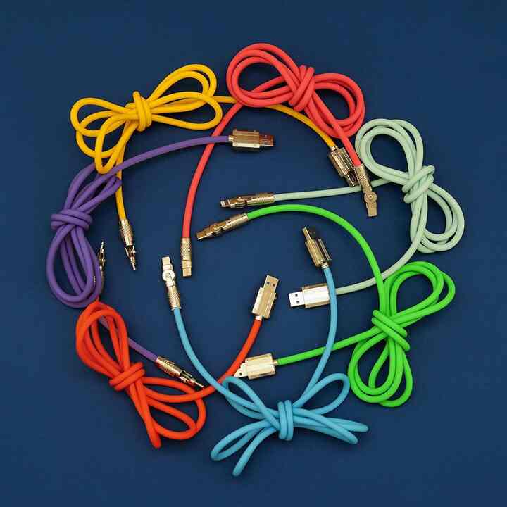 超急速充電ケーブル 180°回転 Fast Charging Cable［7色］