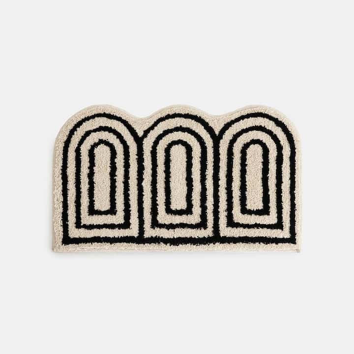 BWTZ ロングパイル ラグ ブラックキャッスル