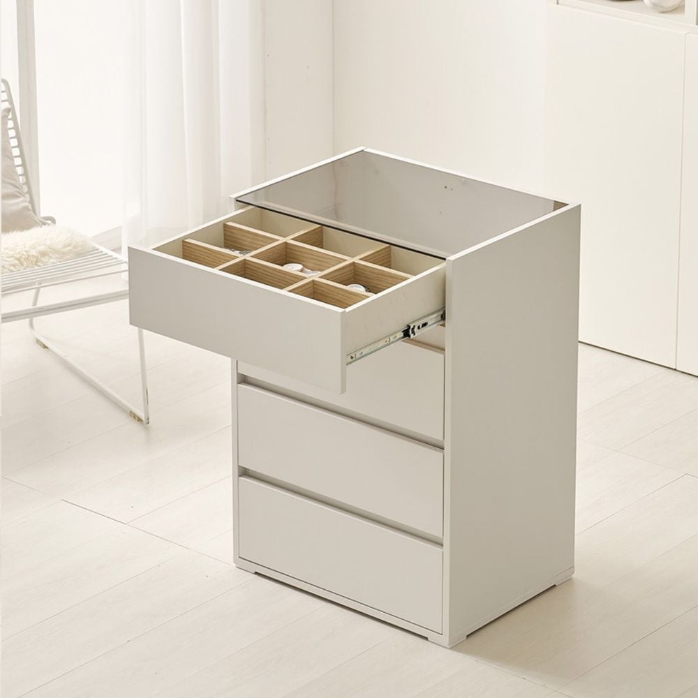 [신상품] 미세몽 레이첼 아일랜드 악세사리장 드레스룸 시계 넥타이 수납 4단 서랍장