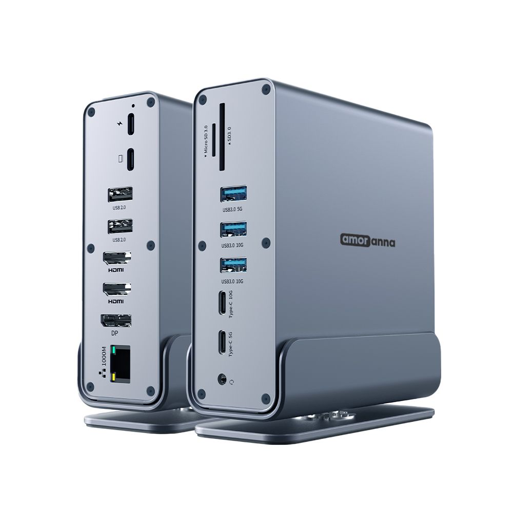 아모란나 15in1 USB4 C타입 멀티 허브 노트북 도킹스테이션