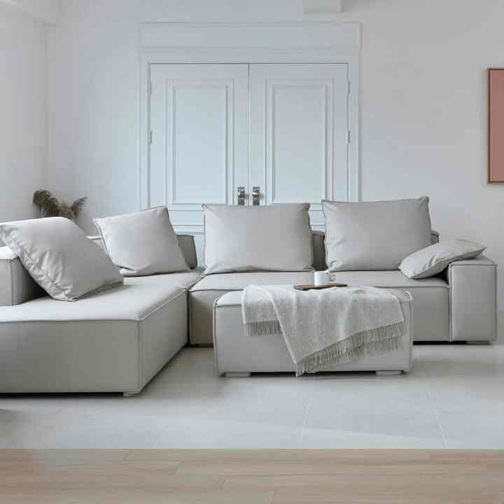 Brick レザー モジュール ソファ コーナー型［23色・2種］