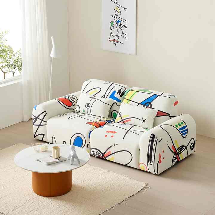 Dewey art work 3人掛けファブリックモジュールソファ CL526［2色］