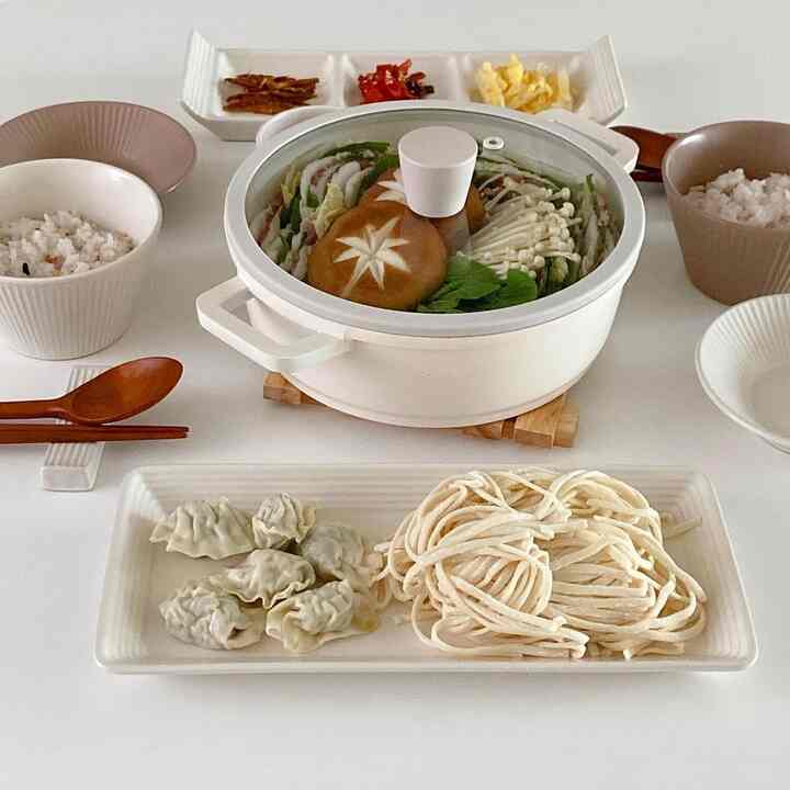 US 浅型 両手鍋 20cm［2色］