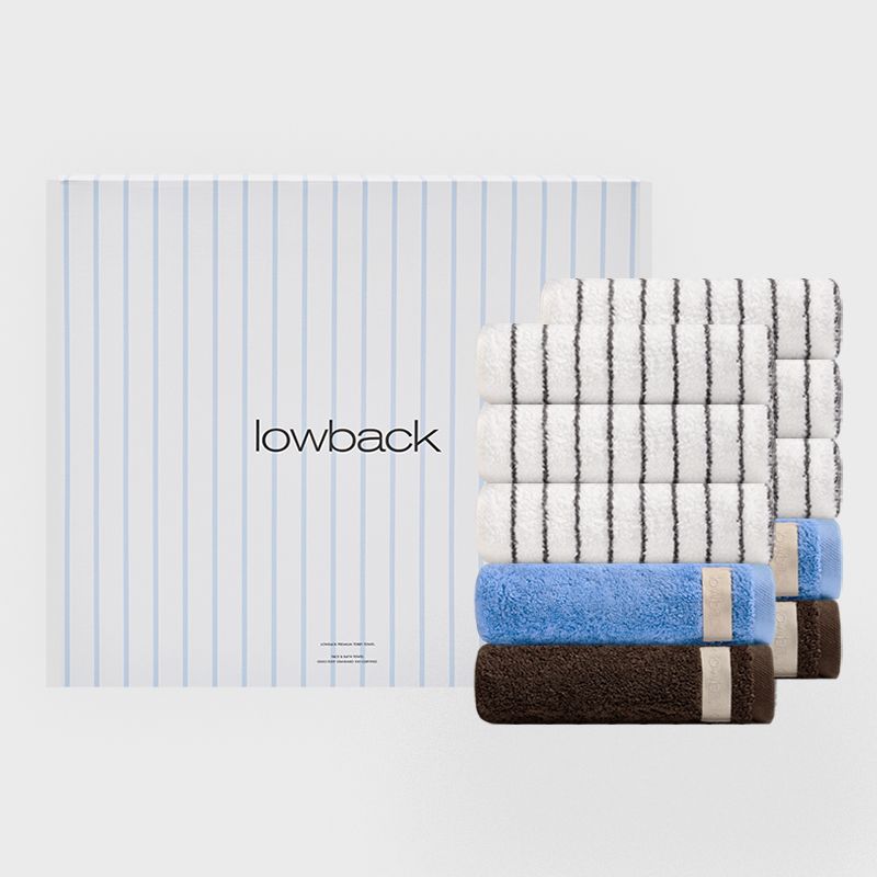 lowback タオル ダブルレイヤー＆ブルー＆アンバー 10枚セット ギフト