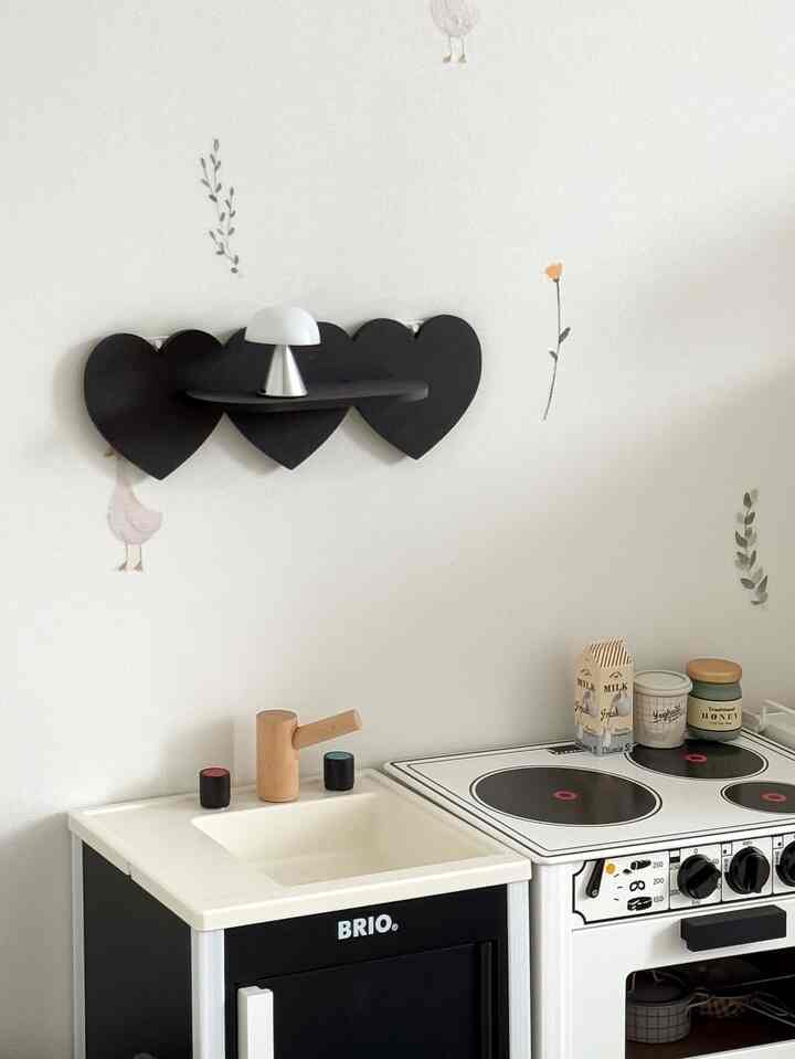 Triple Heart Wall Shelf