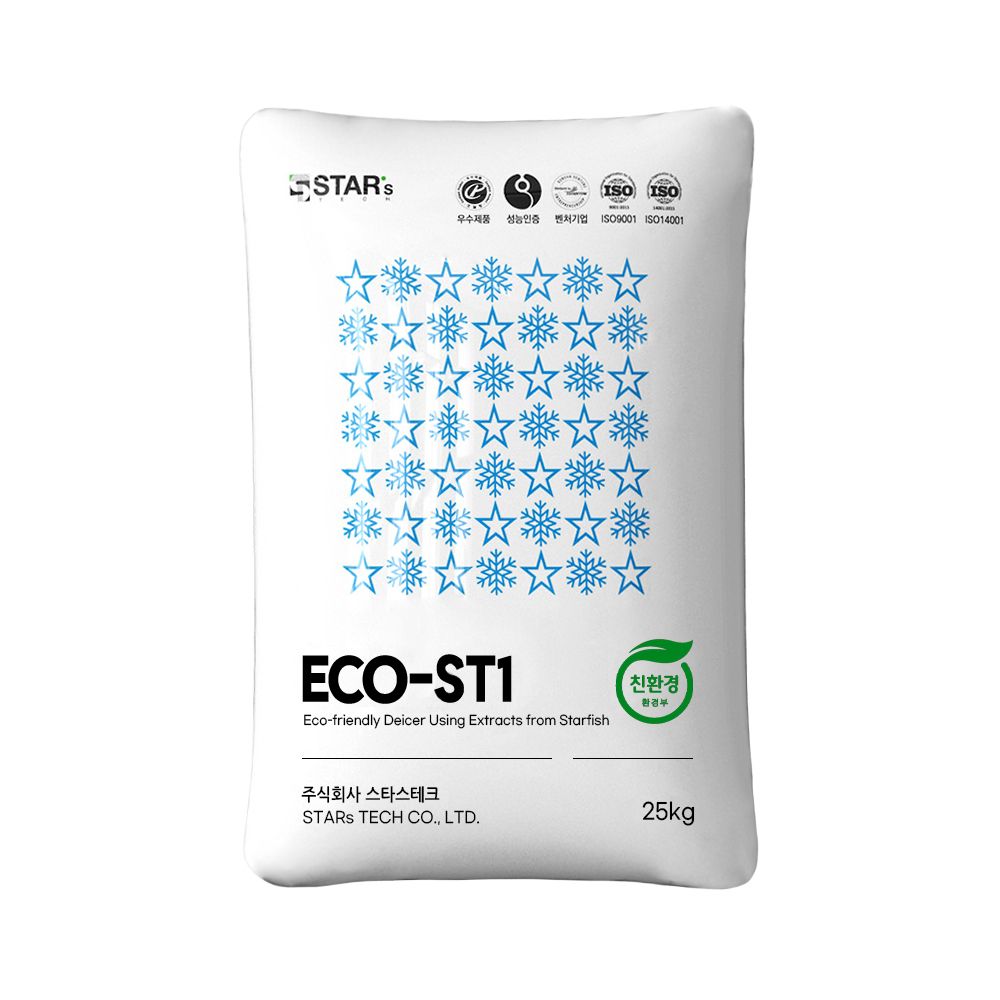 스타스테크 친환경 염화칼슘 제설제 벌크 대용량 25kg 대량 파렛트 ECO-ST1