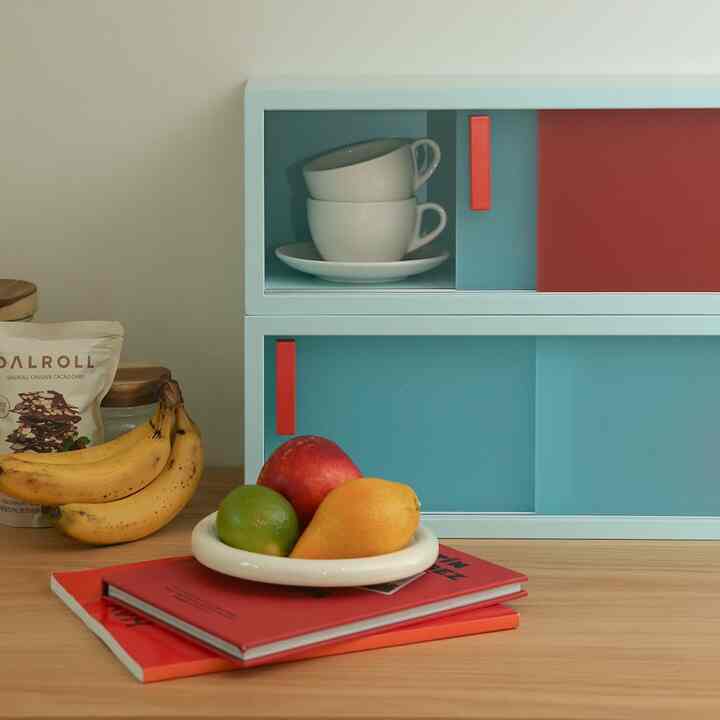 【KIM YOUNG-EUN】1段(H1) 引き戸収納 ミニ BODY COLOR SKY BLUE