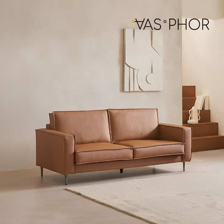 Vieri 天然皮革 3人掛けソファ［3色］