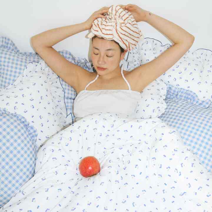 ノンダストチェリー フリル布団カバー［2色・3サイズ］