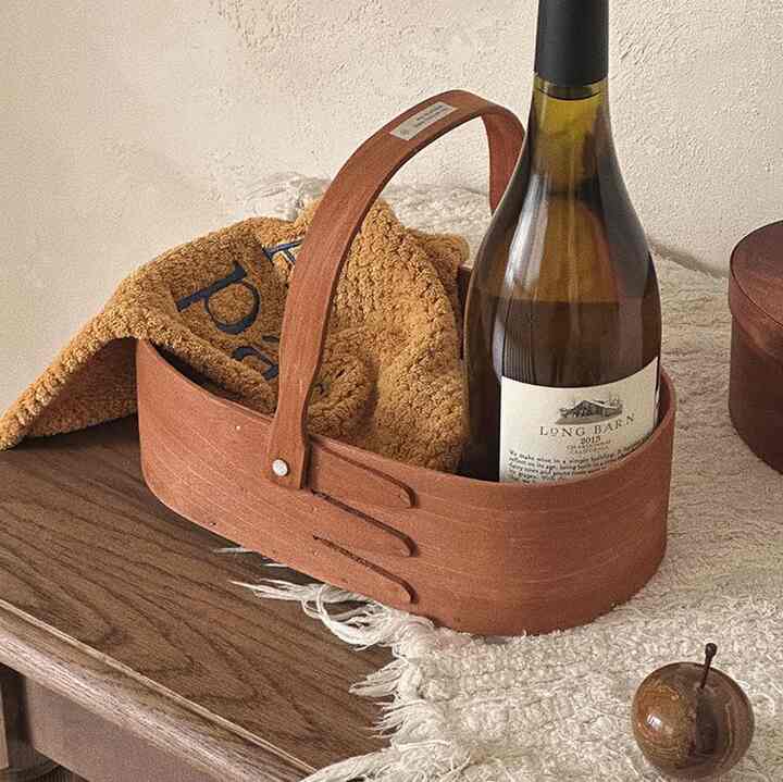 Boite シェーカーボックス オーバル ウッドバスケット