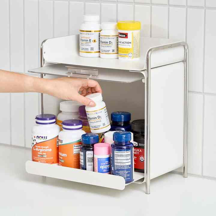 MUDITA Be White フラップドア スチール 収納ボックス