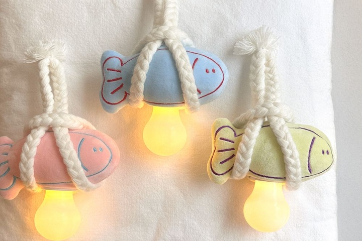 액막이 명태 LED 무드등 집들이 행운 오너먼트 소품 조명(선물 포장) 5colors