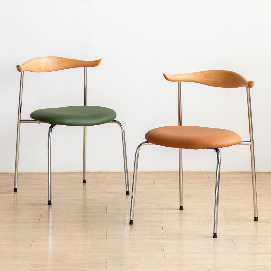 home.b ミッドセンチュリー ラウンド ダイニングチェア［5色