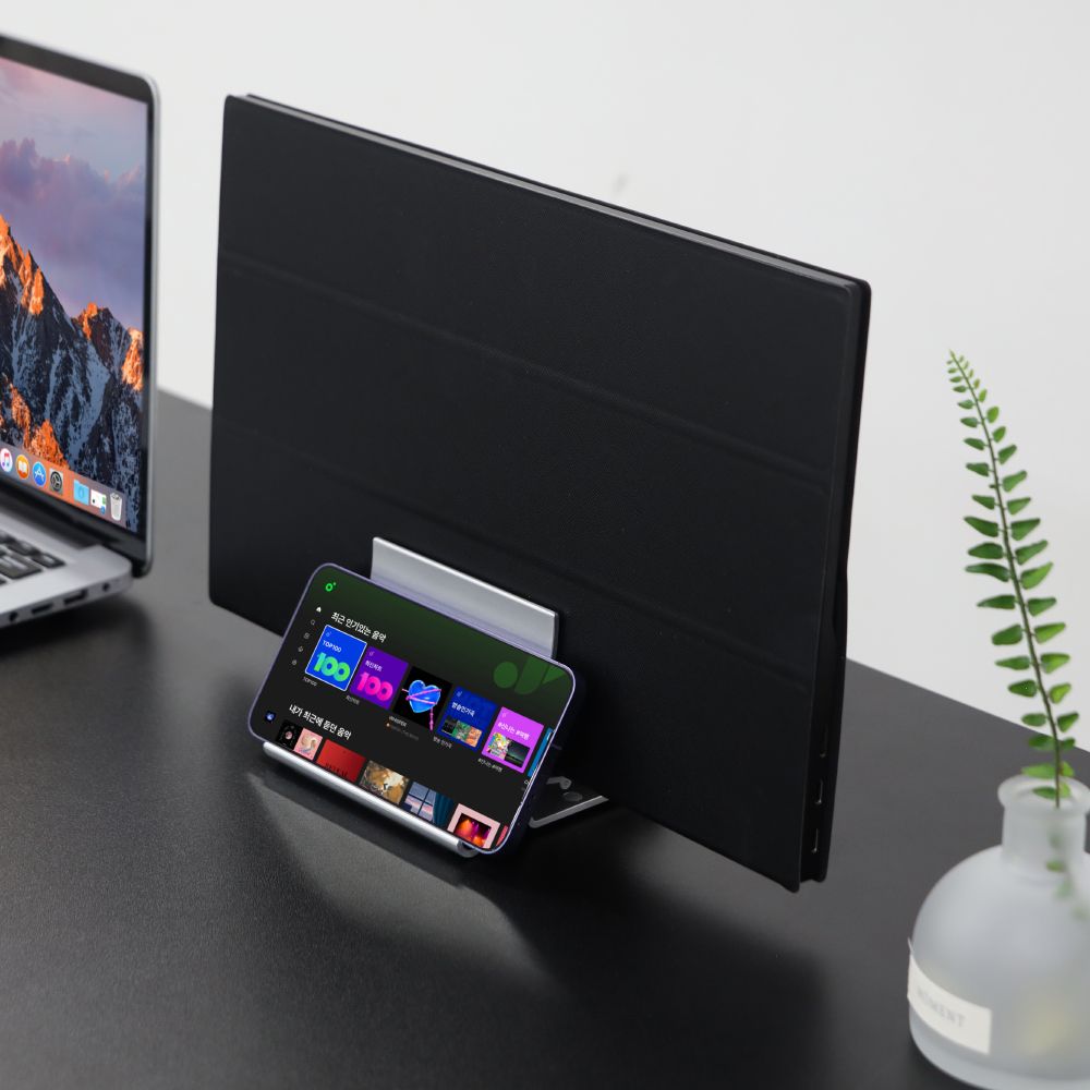 카멜 프리즘 QHD 휴대용 모니터 터치 CPM1530IQT+LS1S 스탠드 거치대 패키지