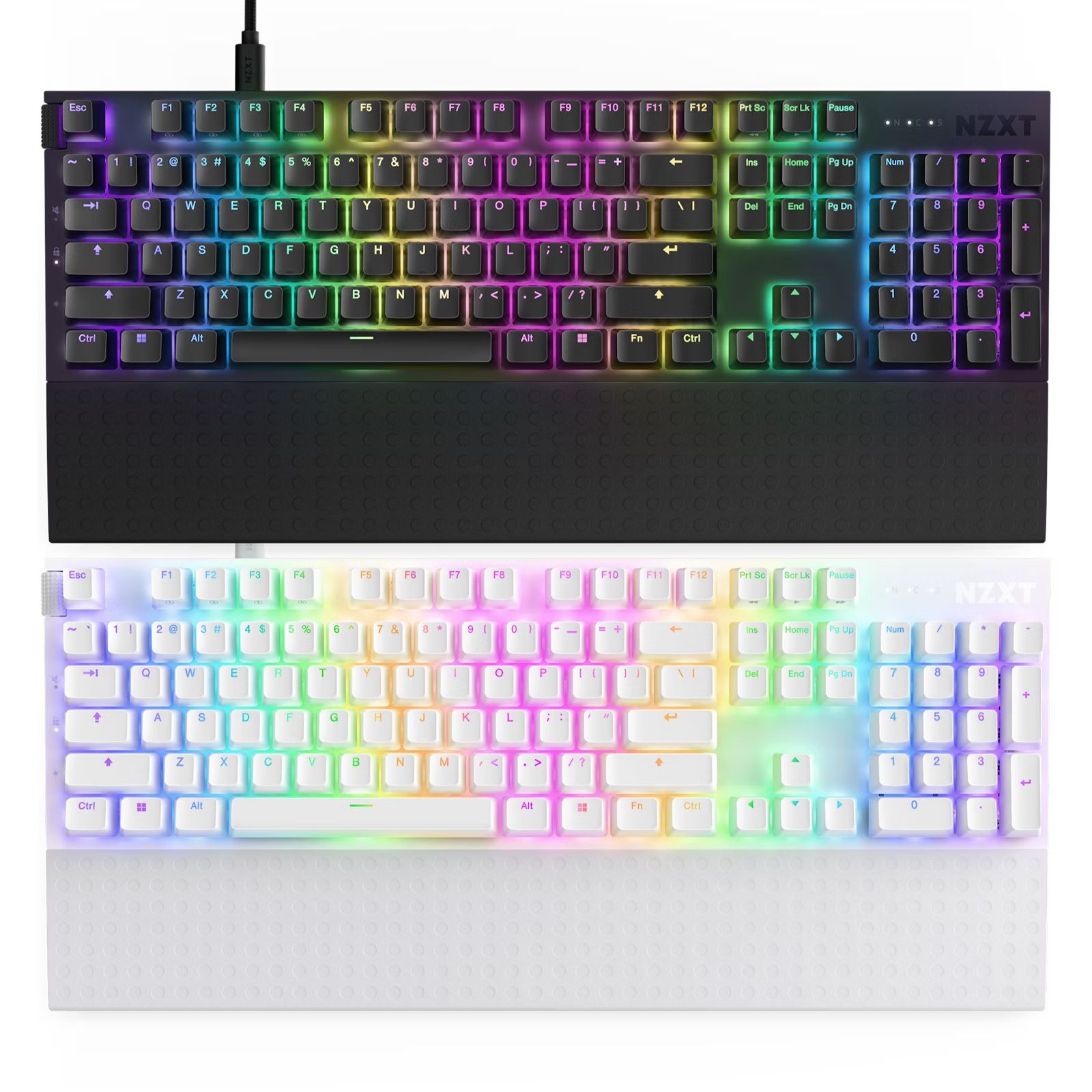 NZXT Function 2 풀사이즈 게이밍 키보드 기계식 알루미늄 리니어 광축
