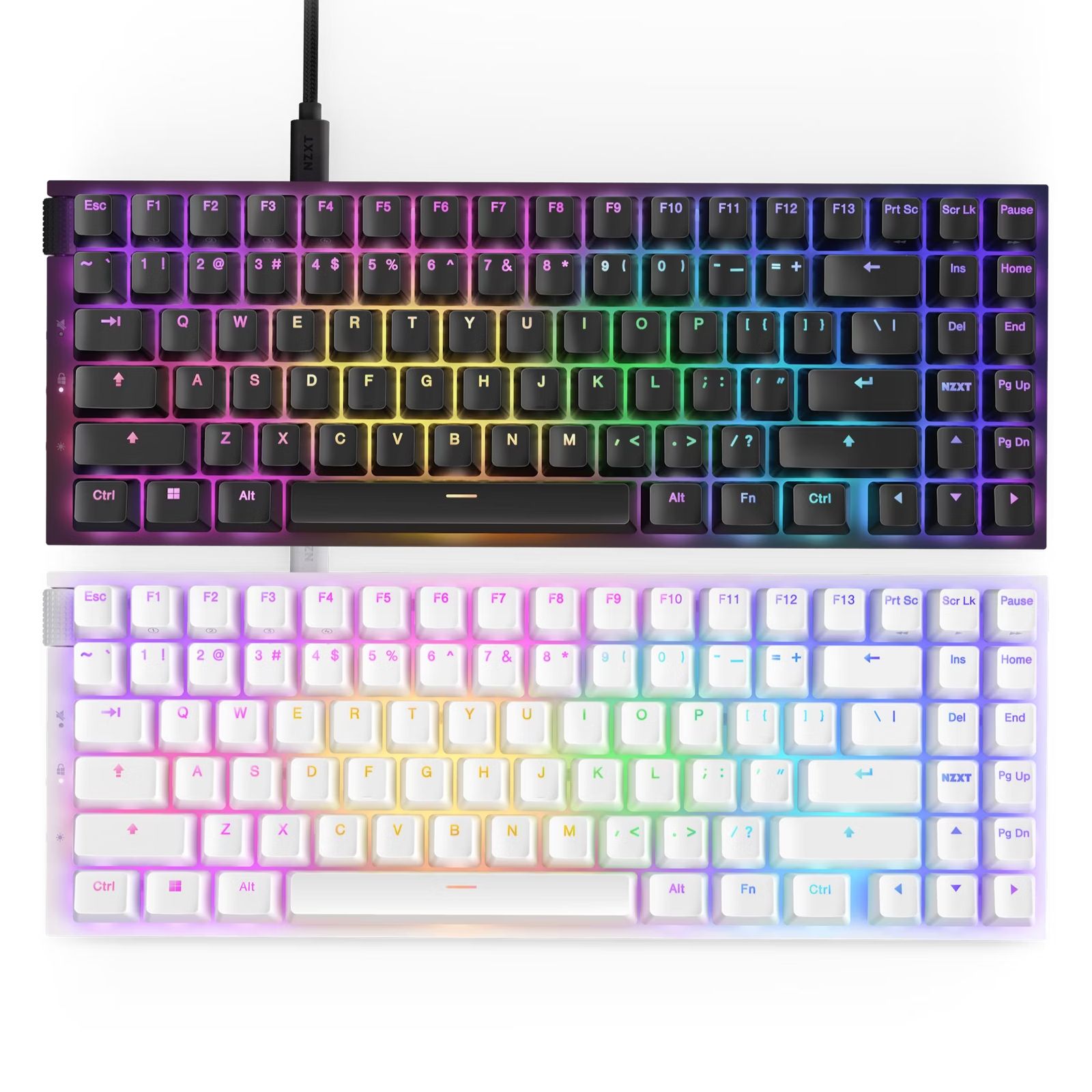 NZXT Function 2 MiniTKL 텐키리스 게이밍 키보드 기계식 알루미늄 리니어 광축